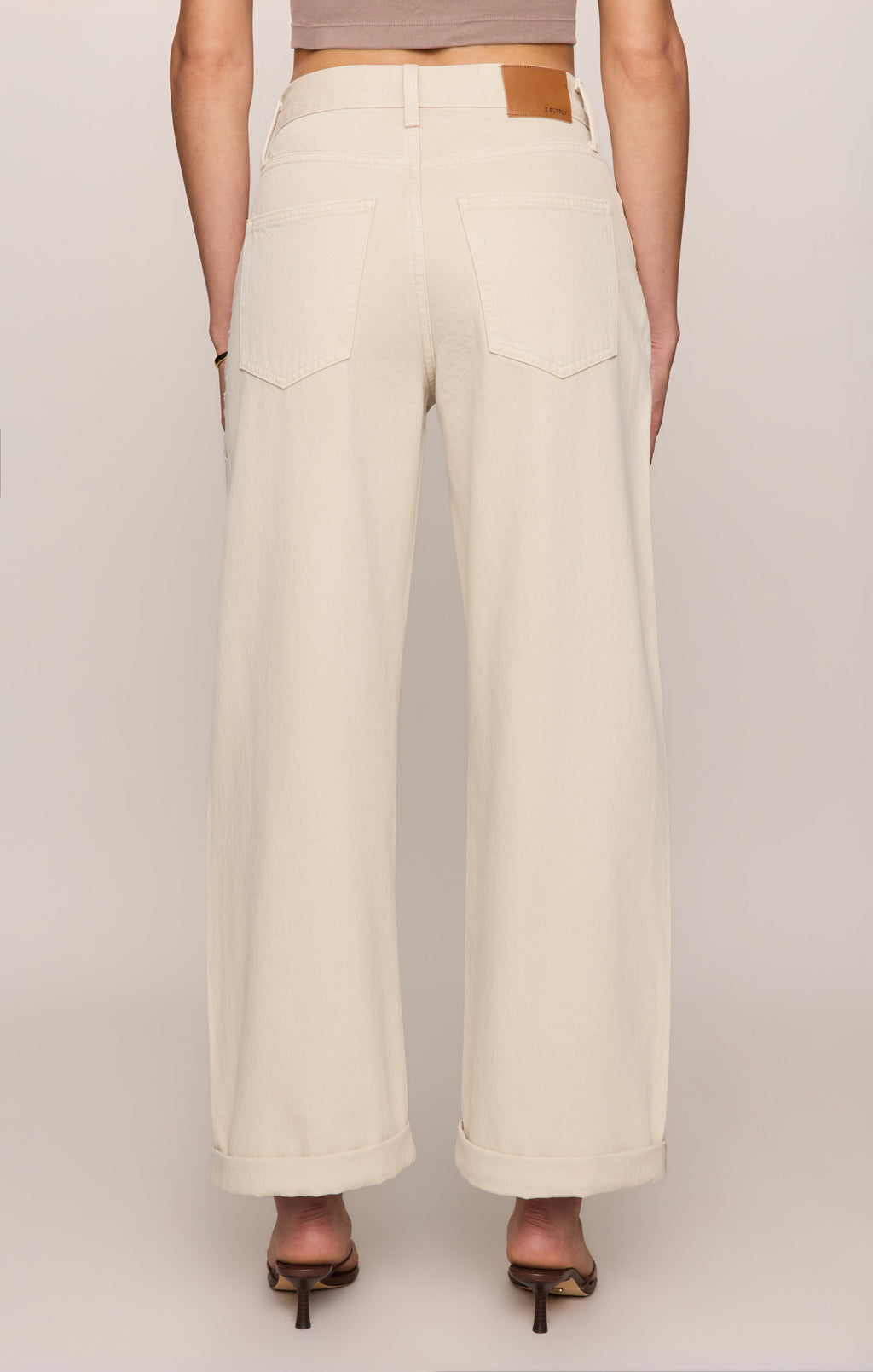 The Show Off High-Rise Bowed Denim