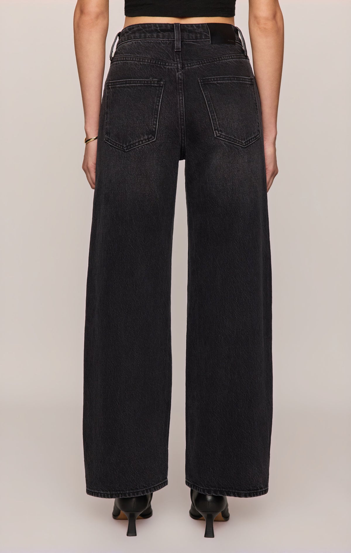The Show Off High-Rise Bowed Denim