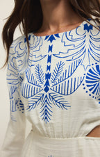 Tahina Airy Palm Mini Dress
