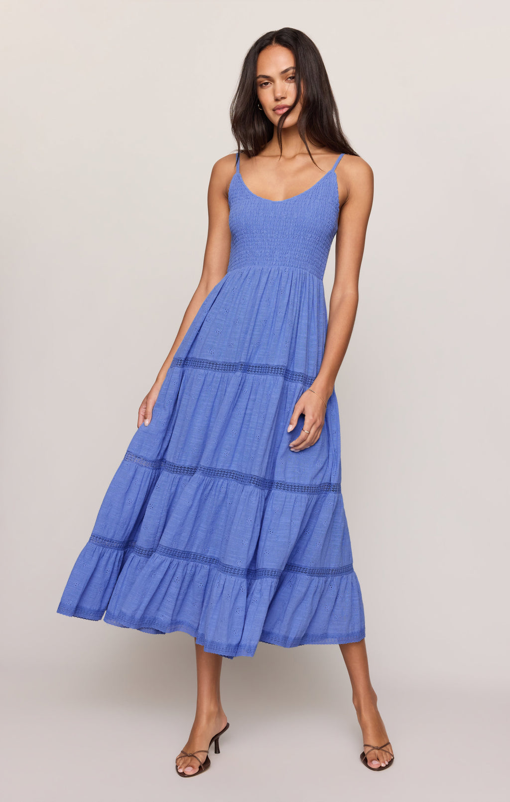 Behati Eyelet Midi Dress