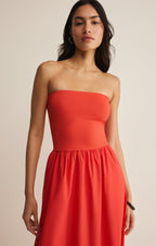Sunsought Strapless Midi Dress