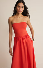 Sunsought Strapless Midi Dress