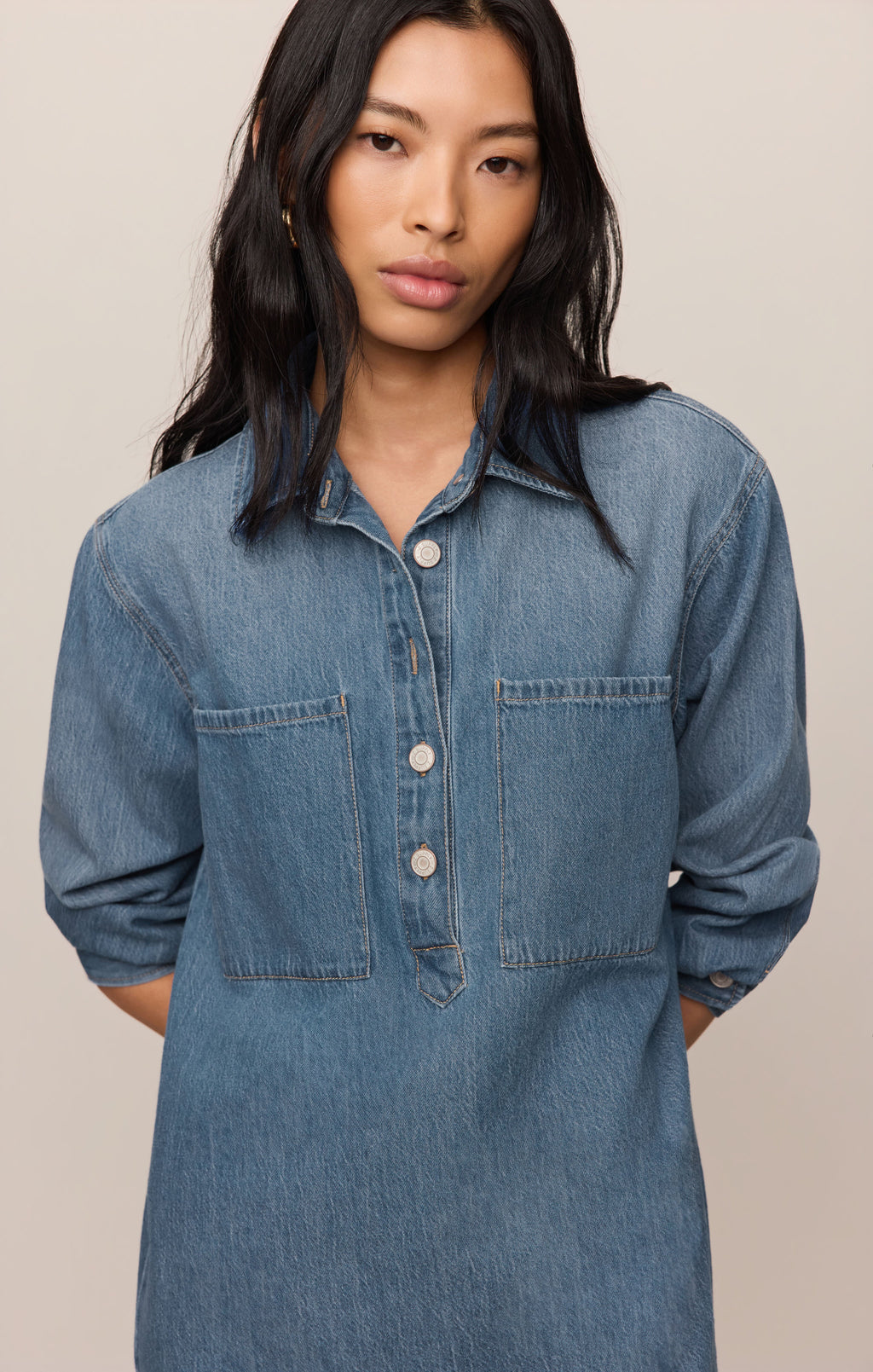 Lucie Denim Shirt Dress