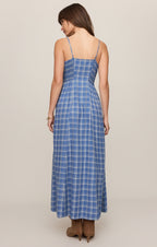 Angel Eyes Plaid Maxi Dress