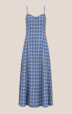 Angel Eyes Plaid Maxi Dress