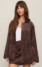 Decker Faux Suede Chore Coat