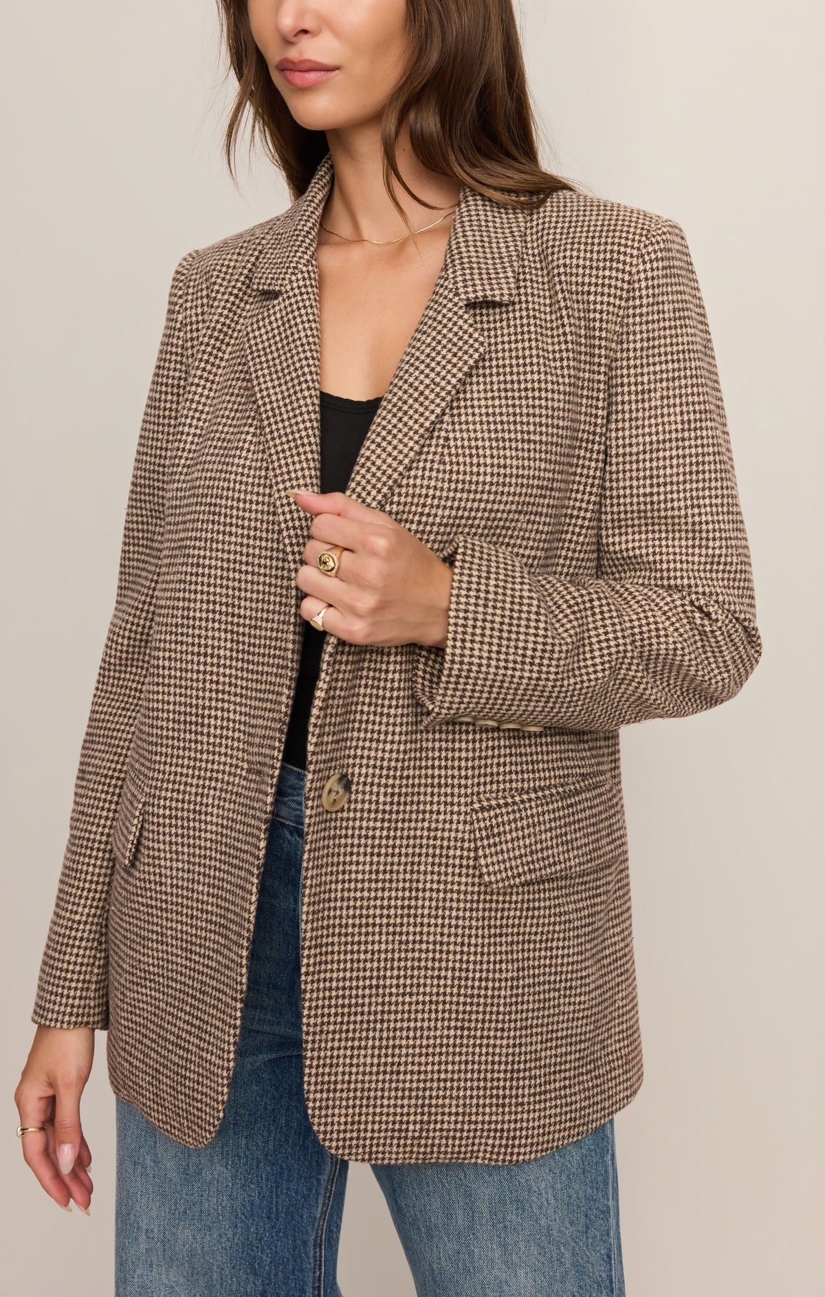 Evan Houndstooth Blazer