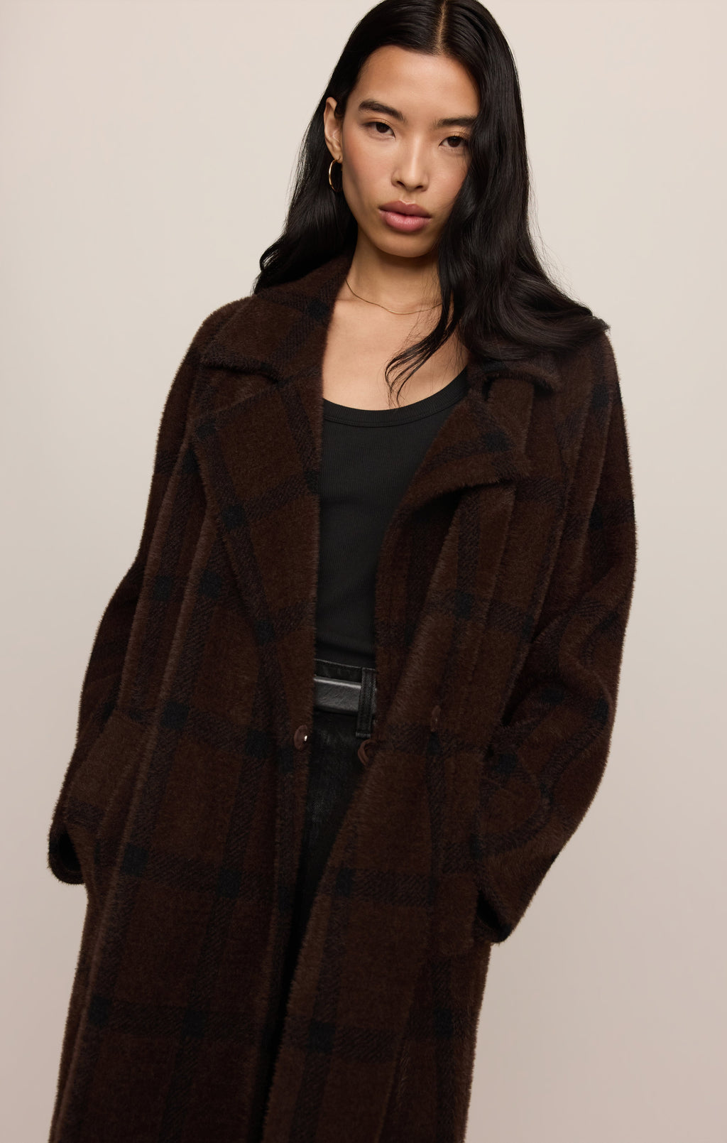Crosby Plaid Cocoon Coat