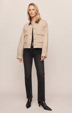 Rey Cropped Denim Chore Jacket