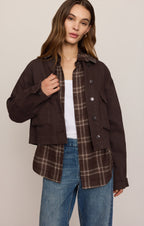 Rey Cropped Denim Chore Jacket