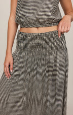 Brooke Gingham Linen Maxi Skirt