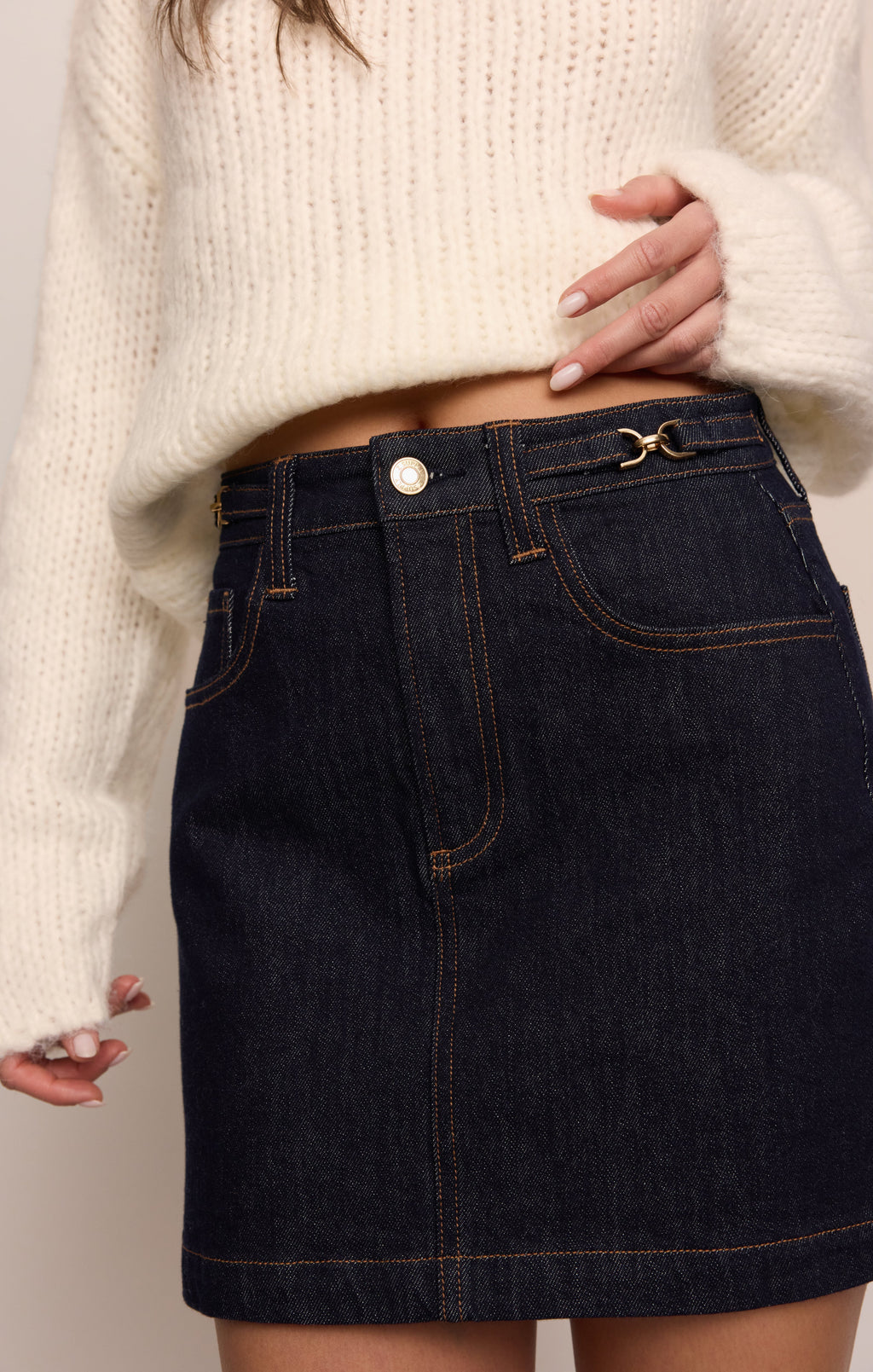 Socialite Denim Mini Skirt