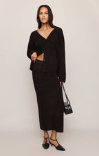 Cozy Moment Sweater Midi Skirt