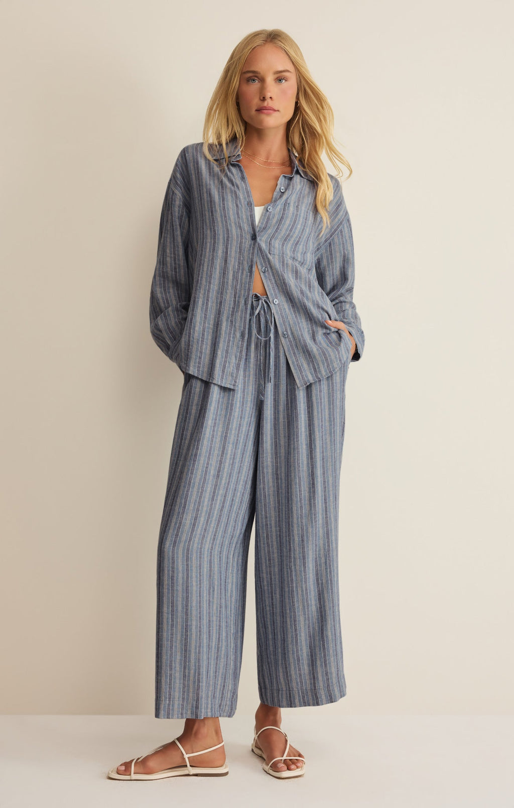 The Perfect Striped Linen Pant