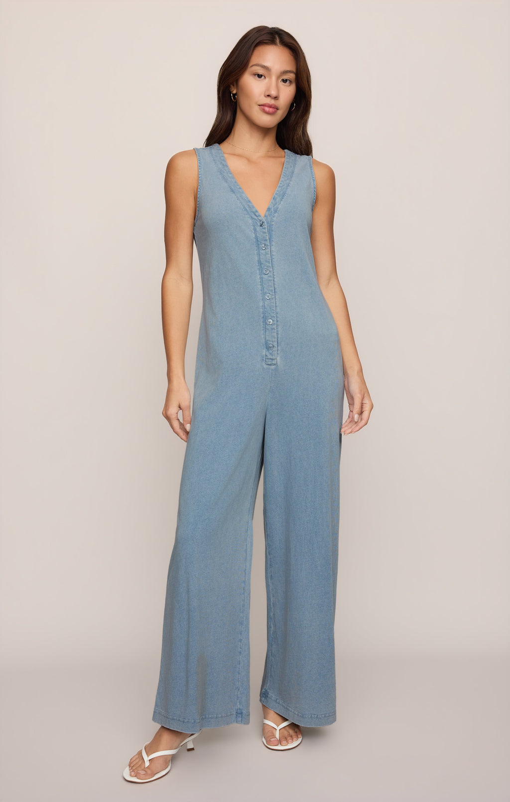 Solace Jersey Denim Jumpsuit