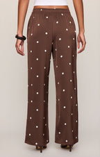 Lara Satin Dot Wide Leg Pant