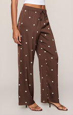 Lara Satin Dot Wide Leg Pant