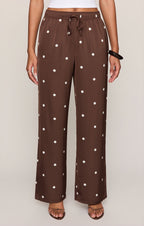 Lara Satin Dot Wide Leg Pant