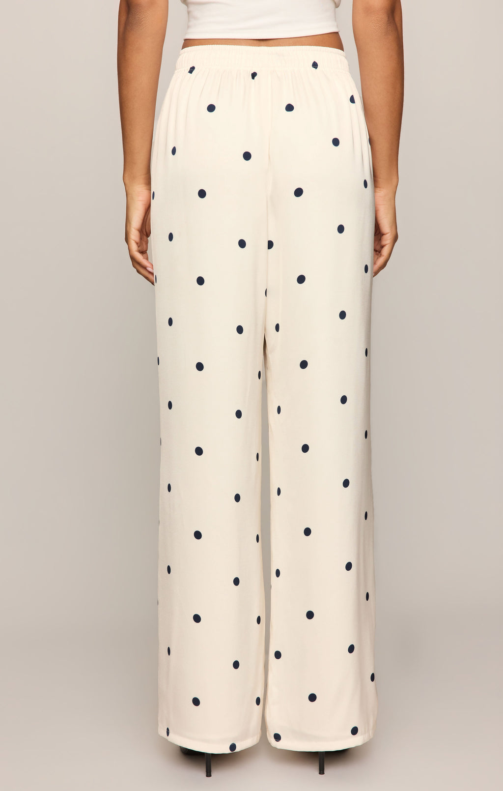 Lara Satin Dot Wide Leg Pant