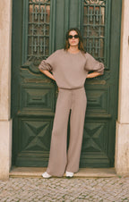 Take It Easy Wide Leg Sweater Pant