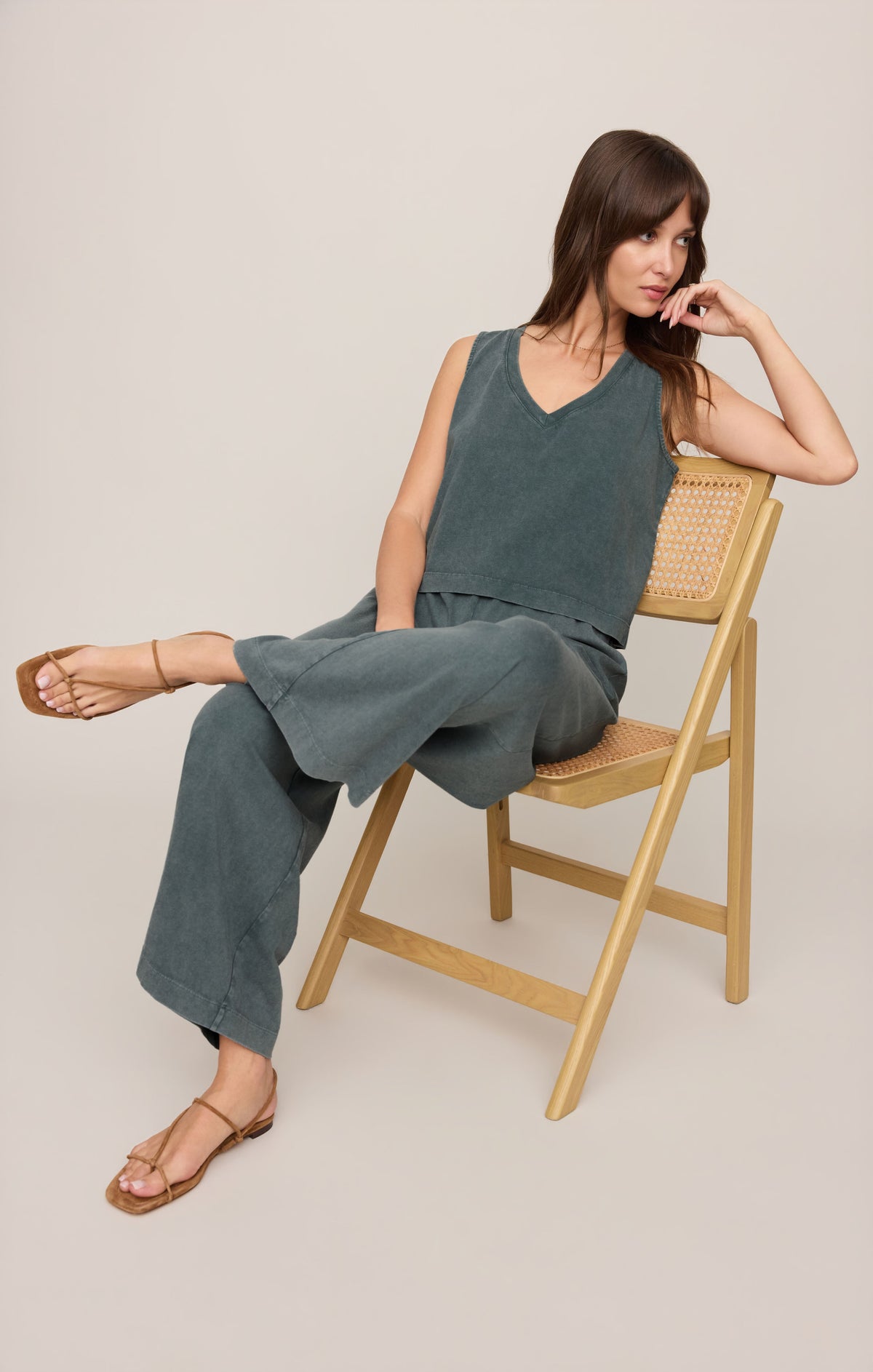 Sloane V-Neck Cotton Jersey Tank