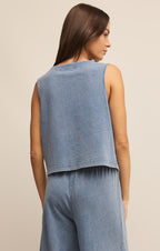 Solace V-Neck Jersey Denim Tank