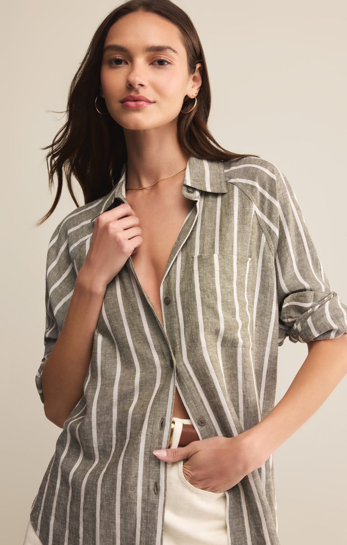 The Perfect Linen Striped Top