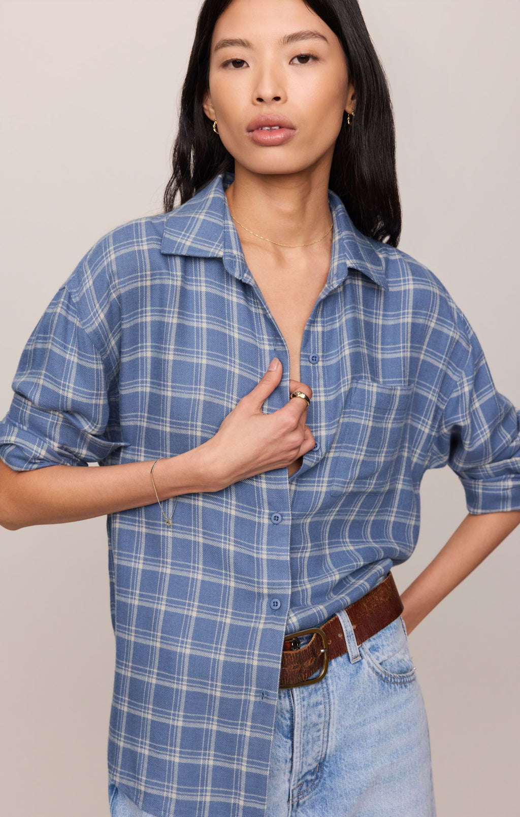 River Plaid Button Up