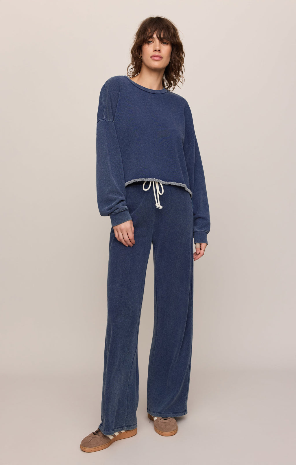 Circuit Knit Denim Sweatshirt