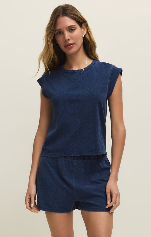 Camino Cotton Jersey Denim Tee