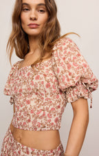Moira Floral Cropped Top