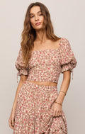 Moira Floral Cropped Top