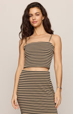 Caffari Stripe Tube Top Tank