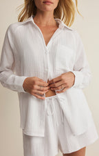 The Perfect Airy Gauze Button Up