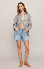 Reese Button Up Stripe Top