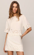 Daya Embroidered Linen Top