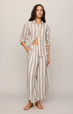 Perfect Striped Linen Button Up