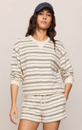 Stand Out Striped Fleece Sweatshirt