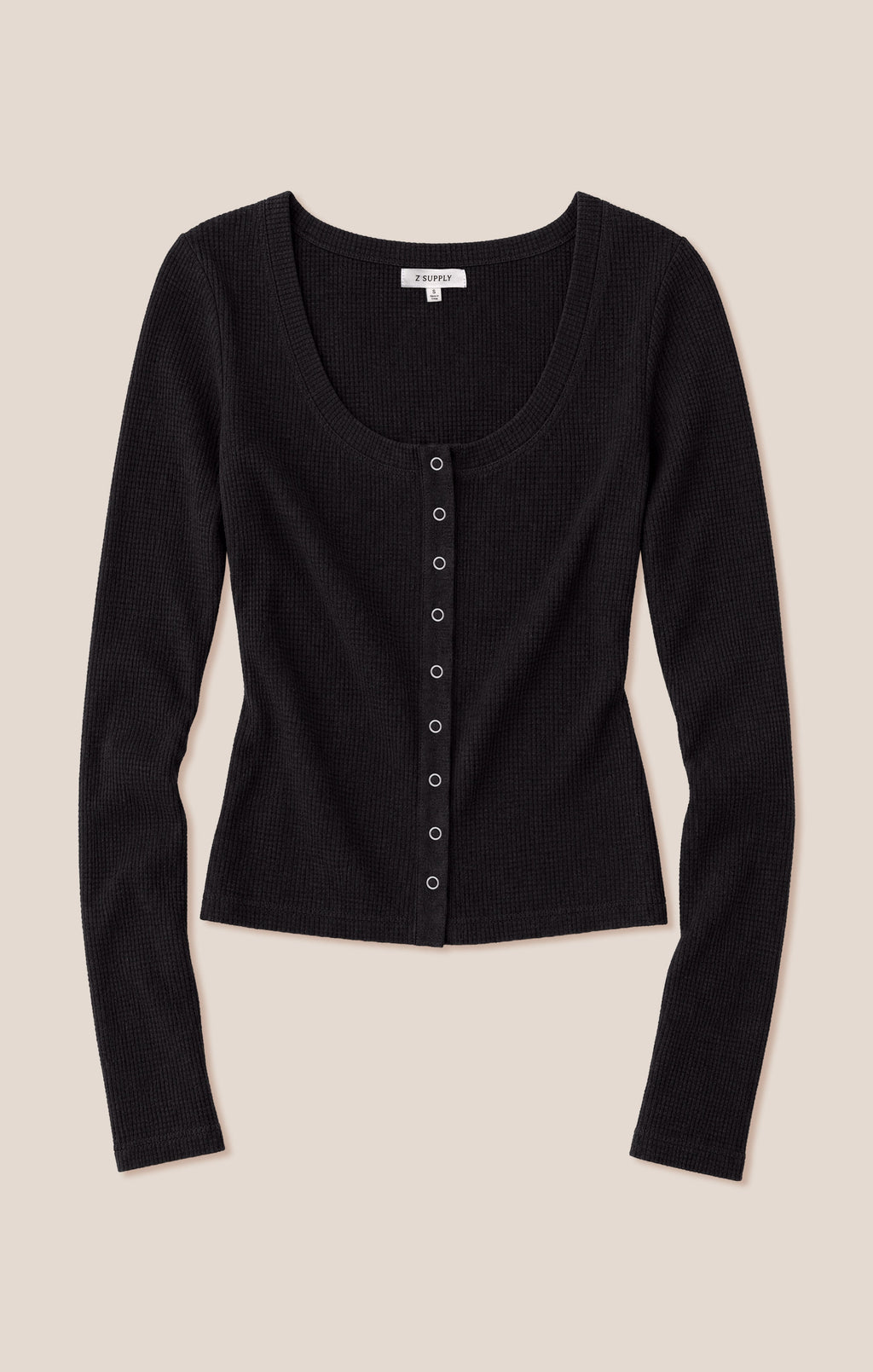 Albany Waffle Snap Front Top