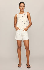 Alice Satin Dot Sleeveless Top