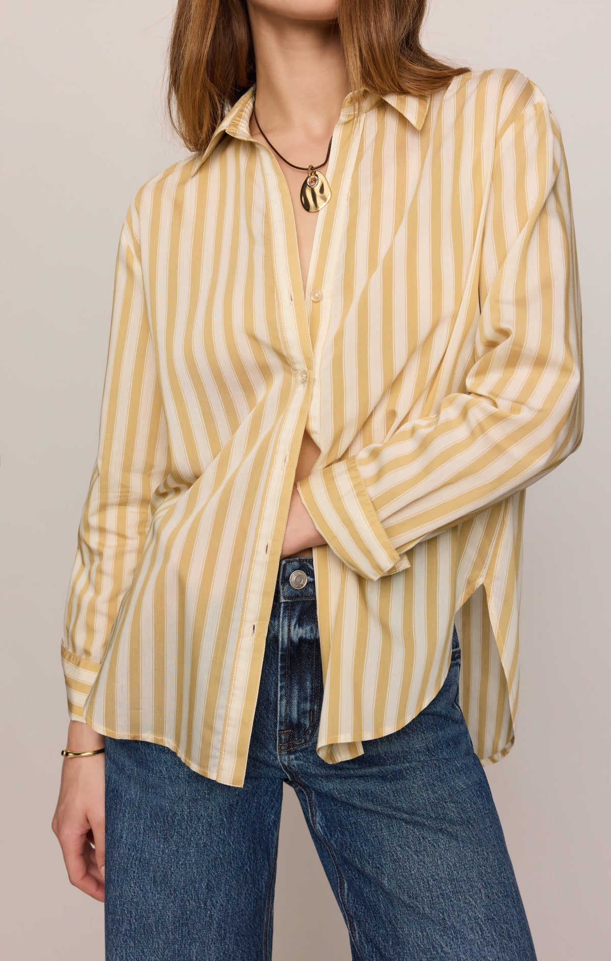 Golden Haven Stripe Button Up