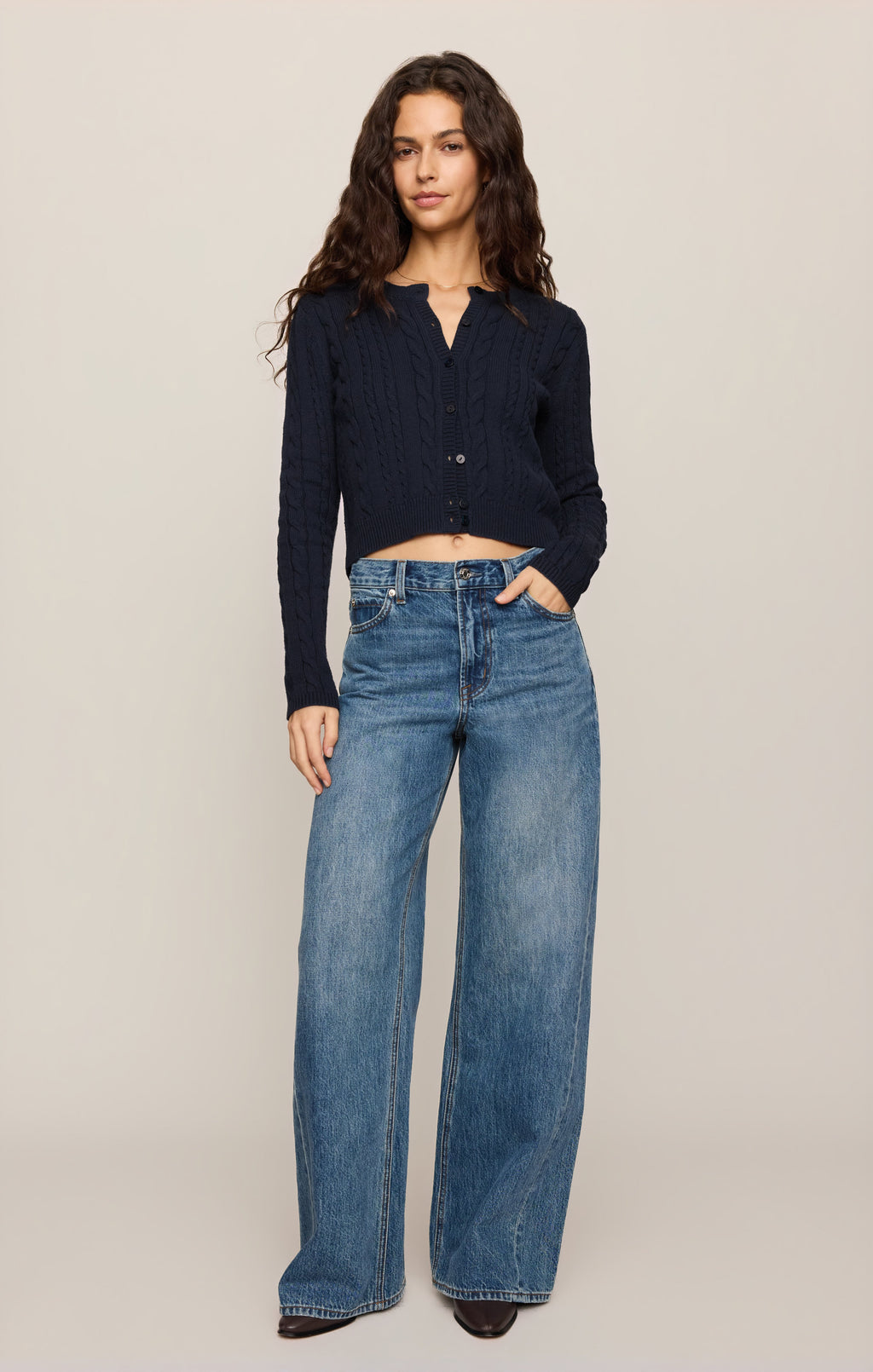 Cera Cable Long Sleeve Cardigan
